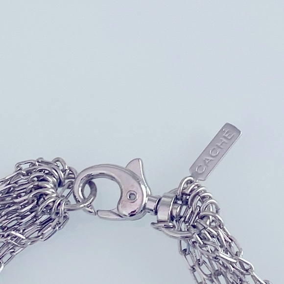 Cache chain and crystals necklace 20” - Picture 4 of 5